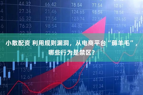 小散配资 利用规则漏洞，从电商平台“薅羊毛”，哪些行为是禁区？